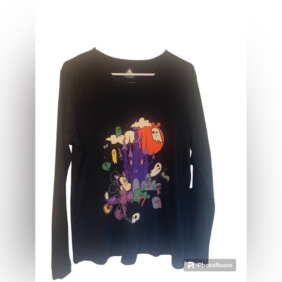 Disney Halloween Minnie Mouse NWT T-Shirt long sleeve Woman’s Large - Picture 1 of 8